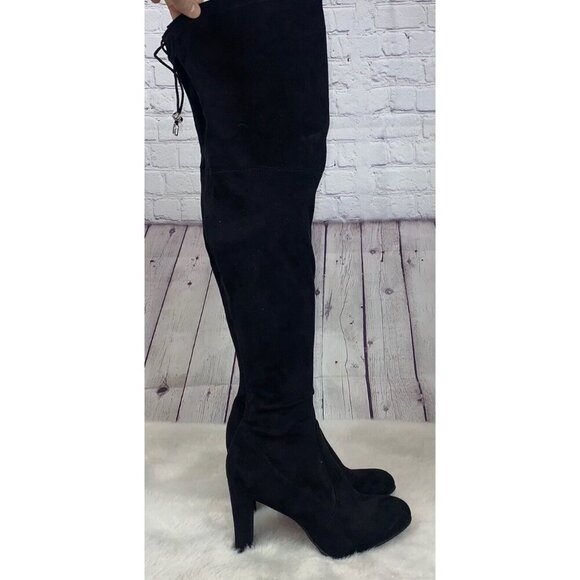SAM EDELMAN Women’s ‘Kent' Over the Knee Boot Black Suede Size 8.5 - Picture 1 of 9